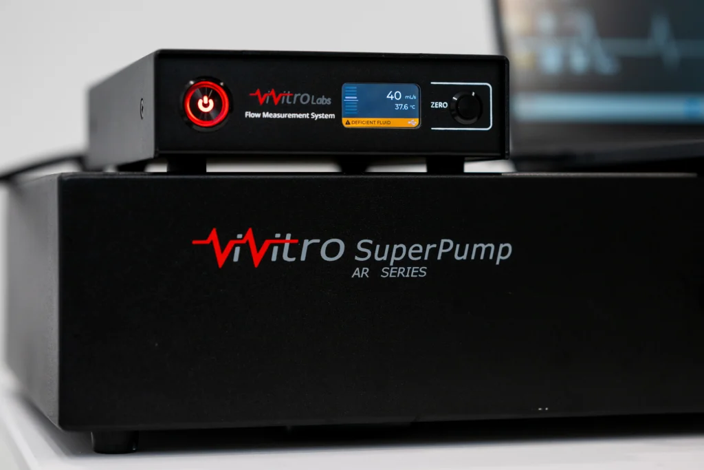 ViVitro Labs Flow Measurement System Processing Module - Intelligent Diagnostics tool detecting a fluid issue.